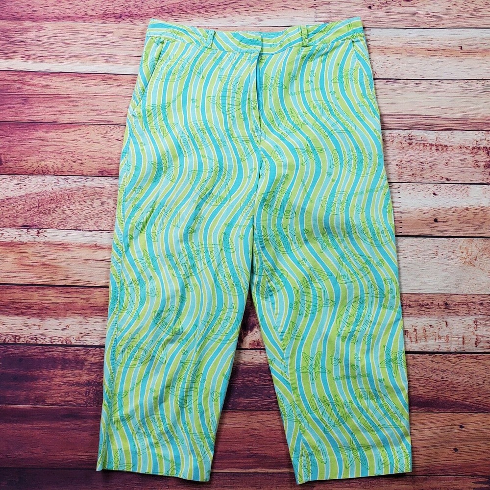 CC - Disney Cropped Pants Women 16 Mermaid Mickey Mouse Ocean Vacation